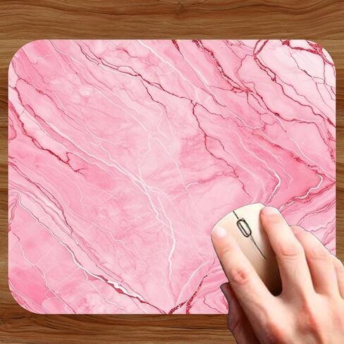 Pink Marble Agate Mouse Pad Mat Mousepad for Desk Computer Laptop PC Gaming Home or Office Gift Marbled Abstract (Pink 2 MP42) in Saudi Arabia