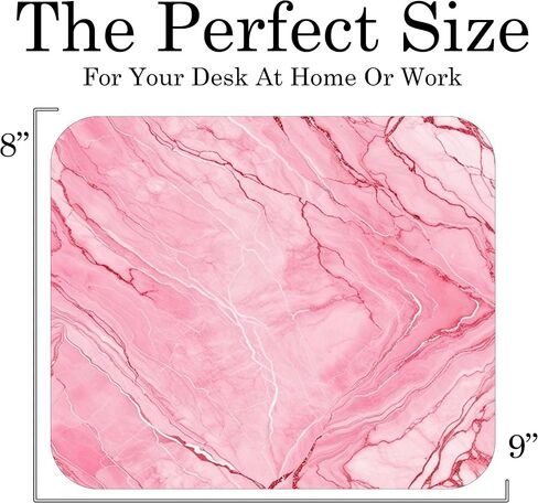Pink Marble Agate Mouse Pad Mat Mousepad for Desk Computer Laptop PC Gaming Home or Office Gift Marbled Abstract (Pink 2 MP42) in Saudi Arabia