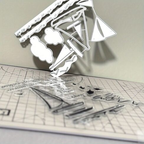 Stamp Die Set, Clear Stamps and Metal Cutting Dies for DIY Scrapbooking Photo Album Decorative, Crafts for DIY Card Making in Saudi Arabia