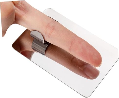 LIFKOME 2pcs Nail Art Silver Finger Ring Makeup Mixing Tray for Color Blending for Nail Art Artists Salons Home Use Medium in Saudi Arabia