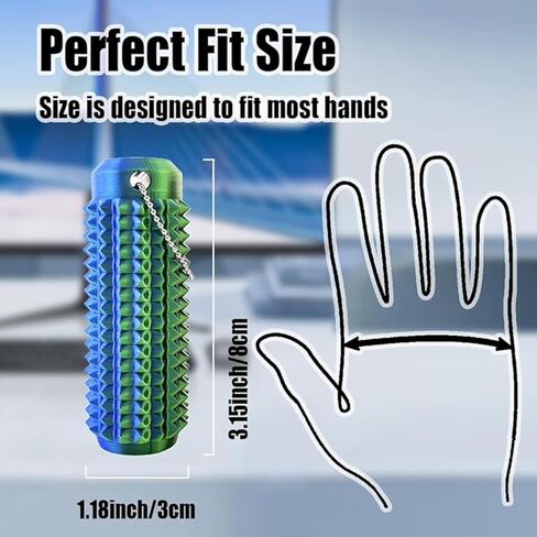 4PCS 3D Printed Spiky Pain Stim Fidget Toys for Adults, Hard Sensory Keychain for Stress and Anxiety Relief, Ouchies Pain Fidget Pocket Stim Toy Set, Novelty Gift for Focus and Relaxation (4PCS) in Saudi Arabia