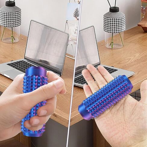 4PCS 3D Printed Spiky Pain Stim Fidget Toys for Adults, Hard Sensory Keychain for Stress and Anxiety Relief, Ouchies Pain Fidget Pocket Stim Toy Set, Novelty Gift for Focus and Relaxation (4PCS) in Saudi Arabia