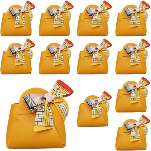 Calfovera 12 Pack 6 Colors Party Small Party Boxes Pu Pu Geather Gift Caldy Claps With With Handle Mini Locks لحفلات الزفاف حفل ضيف هدية زفاف عيد ميلاد عيد ميلاد عيد ميلاد هالوين in Kuwait