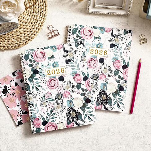 2026 Planner - Planner 2026 ، 8 "× 10" ، يناير 2026 - ديسمبر 2026 ، 2026 مخطط/تقويم أسبوعي وشهريًا مع 12 علامات تبويب شهرية ، وربط مزدوج قوي ، جيب خلفي in Kuwait