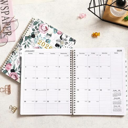 2026 Planner - Planner 2026 ، 8 "× 10" ، يناير 2026 - ديسمبر 2026 ، 2026 مخطط/تقويم أسبوعي وشهريًا مع 12 علامات تبويب شهرية ، وربط مزدوج قوي ، جيب خلفي in Kuwait