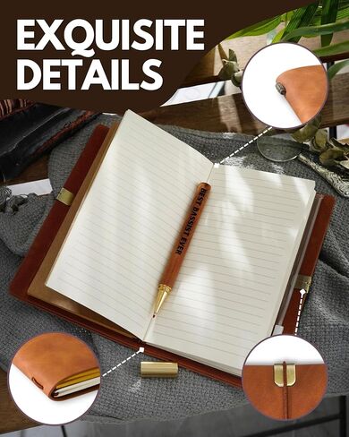 InnoBeta Bass Gifts for Men Women, Vegan Leather Journal Notebook 7x5 Inches for Bass Players, Bassists, Refillable Sketchbook, Travel Diary, Lined Planner for Birthday, Christmas in Saudi Arabia