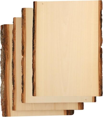 Foggy Bottom Woodworks LLC Passwood Basswood Live Edge Plank ، 0.69 "× 9 إلى 11" × 13 "، 12 عبوة in Saudi Arabia