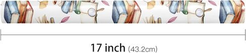 LeZakaa Rabbit Bookish Wrapping Paper, Vintage Sweet Bunny Reading Book Literary Gift Wrap for Spring Easter, for Kids Boys Girls Teachers, Book Lovers, Mini Roll 17 in x 16.4 Ft in Saudi Arabia