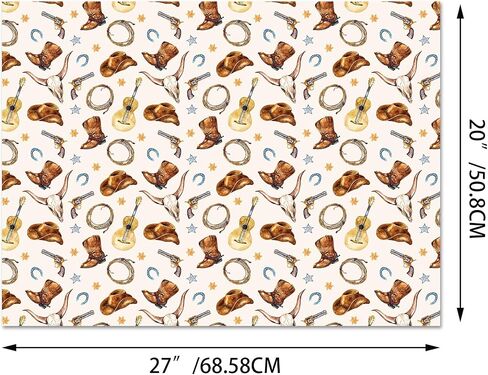 Jajajuegos 12-Sheet Western Wrapping Paper | 6 Wild West Designs (Cactus, Boots) | 20x27 Inch Western-Themed Gift Wrap for Western Cowboy Birthdays, Western Parties, Family Gatherings & Holiday in Saudi Arabia