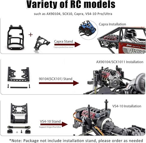 Mini V8 Engine Kits That Runs - V8 Engine Model Kits, Cison Engine MAD Miniature RC Engine Kits for Adults to Build, DIY Plastic Model Suitable for Car AX90104 SCX10Ⅱ Capra VS4-10 Pro/Ultra in Saudi Arabia