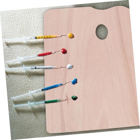 Stobok 1pc لوحة خلط ألوان خشبية مع قبضة اليد دائمة الطلاء زيت صينية الطلاء للفنانين هواة والطلاب تصميم خفيفة الوزن لاستخدامها سهلة مع ألوان مائية ودهون الزيت in Saudi Arabia