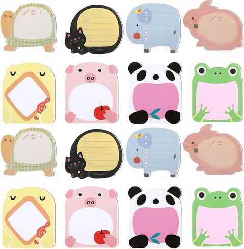 320 Sheets Cartoon Animal Sticky Notes, Cute Cartoon Sticky Notes Self Stick Animal Notepad Page Markers Flags for Home, School Office Party Gifts, 8 Styles 7 x 6 CM in Saudi Arabia