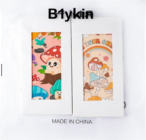B1ykin Sticky Notes Set, 2Pcs Cartoon Theme Cute Self-Stick Notes Pad Appreciation Gifts， Self-Adhesive Writing Memo Pages Sticky to Do Notepad for Kids Teacher School Office Supplies (Mushroom) in Kuwait