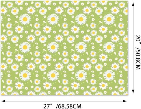 Jajajuegos Daisy مجموعة ورق التغليف - 12 أوراق ديزي غلاف غلاف ورقة 6 تصميم Gerbera الإقحوانات الزهور الورق للزهور الزهور تحت عنوان حفل زفاف دش الطفل 20 '× 27' ' in Saudi Arabia