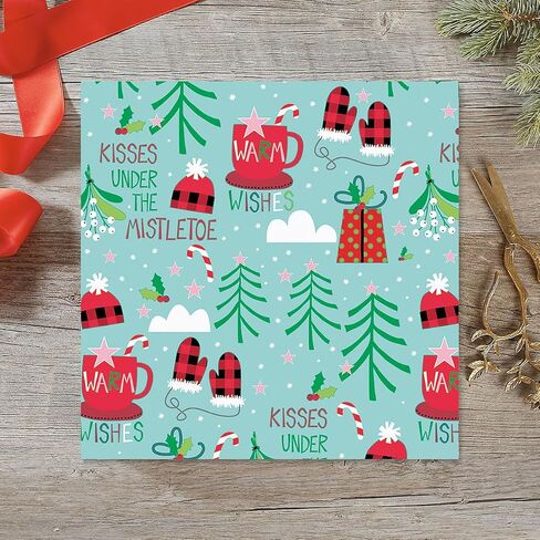ورقة التغليف المتدحرج على كب كيك عيد الميلاد الحالي-لفائف الهدايا الممتازة 23 بوصة × 32 قدمًا ، إجمالي 61 قدمًا مربعًا in Saudi Arabia