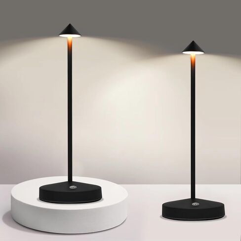 2 Pack Rechargeable Table Lamps,Upgraded Portable LED Cordless Desk Lamp, 6000mAh Battery Operated Table Light,3 Color Stepless Dimmable Night Light for Restaurant/Indoor/Outdoor in Saudi Arabia