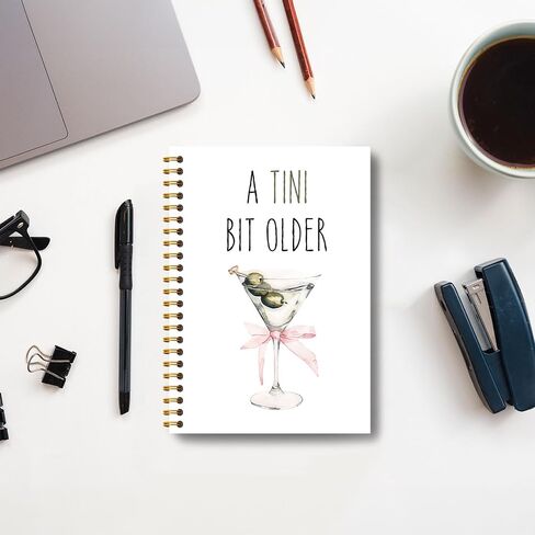 Guymn Dirty Martini Gifts Notebook Journal ، Journal Lover Lover Gifts Journal ، Gift for Martini Lovers ، A Tini Bit Coquette Pink Bow Cocktail Hardcover Notebook 5.5x8.3 Inch in Saudi Arabia