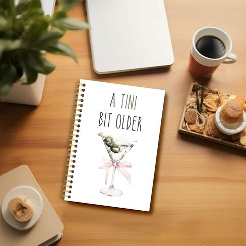 Guymn Dirty Martini Gifts Notebook Journal ، Journal Lover Lover Gifts Journal ، Gift for Martini Lovers ، A Tini Bit Coquette Pink Bow Cocktail Hardcover Notebook 5.5x8.3 Inch in Saudi Arabia