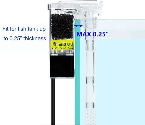 AQUANEAT Aquarium Filter Hang on HOB Power Filter 3/5 Gallon Small Fish Tank Filter (up to 5Gal) in Saudi Arabia