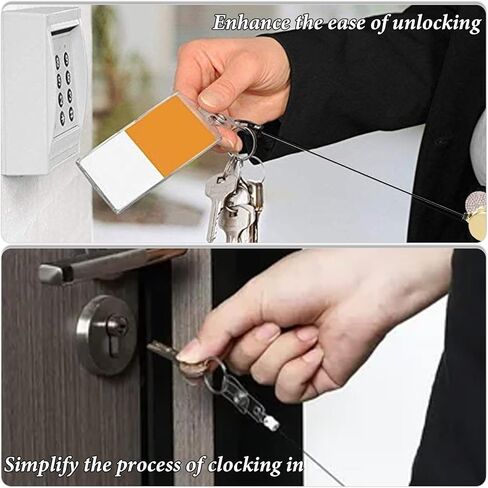 Retractable Badge Reel Lanyards with ID Holders, Stainless Steel Lanyard Necklace, Necklace Chain Badge Lanyards for Women(Gold, Sliver) in Kuwait