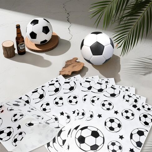 eowqeiur Soccer Goodie Bags, 50 PCS Plastic Soccer Theme Handle Bags(6.5x9.8 Inch) for Candy Goody Snack Cookie Treat Gift Wrap Team Birthday Party Favors School Class Supplies Sport Pouch Baggies in Saudi Arabia
