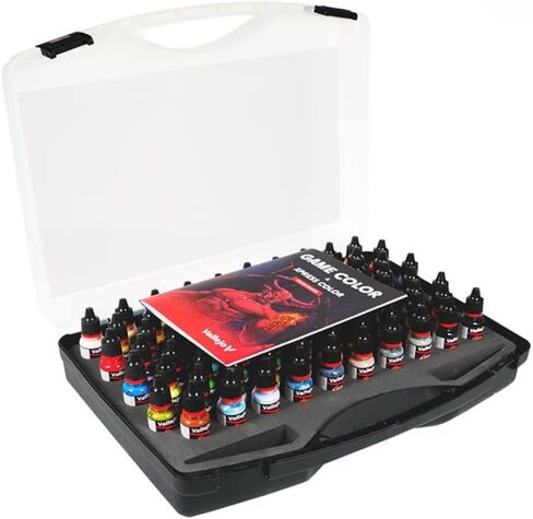 Vallejo - Game Color Foundation Case | Professional Miniature Base Coating System | Unique and Vibrant Acrylic Paint Colors | Durable Plastic Organizer Case | 80 Bottles x 18 ml. (0.60 fl.oz) in Saudi Arabia