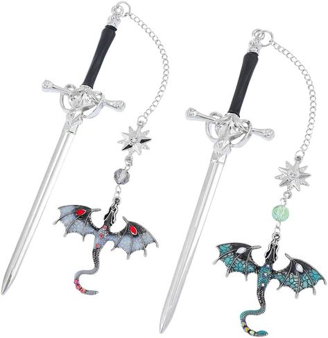 Fantasy Dragon Leather Metal Bookmark,Fourth Wing Corner Bookmarks,Book Marks for Reading Women Book Lovers Book Accessories (Dragon A) in Kuwait