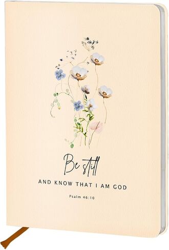 Floral Bible Lined Journal Notebook, Christian Gifts for Women 200 Pages, 5.7 x 8.4 inches College Ruled Thick Paper Notebook Journals, A5 Hardcover Leather Notebooks for Women Men Office Writing-2 in Saudi Arabia