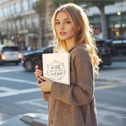 Floral Bible Lined Journal Notebook, Christian Gifts for Women 200 Pages, 5.7 x 8.4 inches College Ruled Thick Paper Notebook Journals, A5 Hardcover Leather Notebooks for Women Men Office Writing-2 in Saudi Arabia