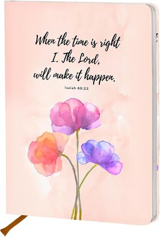Floral Bible Lined Journal Notebook, Christian Gifts for Women 200 Pages, 5.7 x 8.4 inches College Ruled Thick Paper Notebook Journals, A5 Hardcover Leather Notebooks for Women Men Office Writing-2 in Saudi Arabia
