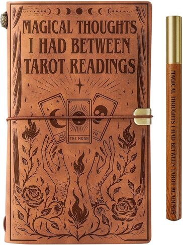 Witchy Gifts for Women, Funny Witchy Gifts Leather Journal Notebook with Pen and Pen clip 7.87 x 4.7 Cover, 4 x 7.5 Pages (Inches) - Cauldron - Frame in Saudi Arabia