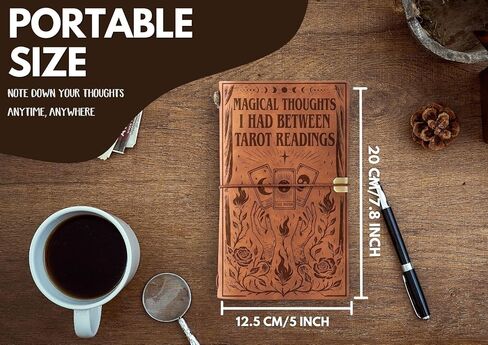 Witchy Gifts for Women, Funny Witchy Gifts Leather Journal Notebook with Pen and Pen clip 7.87 x 4.7 Cover, 4 x 7.5 Pages (Inches) - Cauldron - Frame in Saudi Arabia