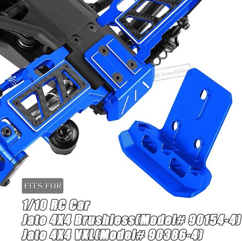ترقيات RC Skid Plates Part for 1/10 Jato 4x4 Brushless ، Jato 4x4 VXL ، ألواح خلفية أمامية من الألومنيوم ، استبدال #9044 ، الأزرق البحري in Kuwait