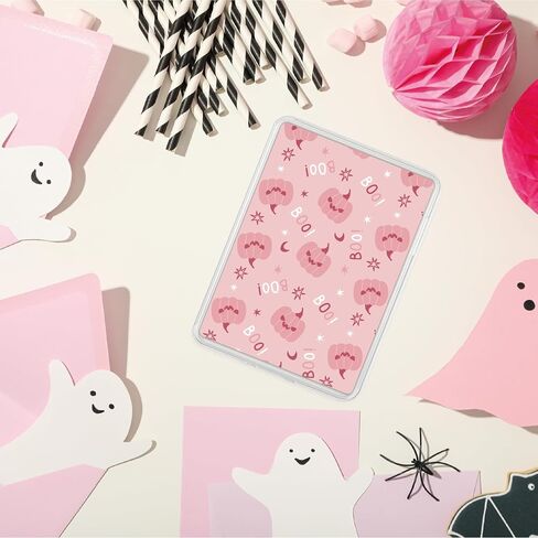 15PCS Halloween Pink Inserts Cardstock for 6.8" Kindle Clear Case (11th Gen) - Kindle Accessories Inserts, Cute Spooky Ghost Pumpkin E-Reader Decor Bookish Gift for Book Lovers & Students in Saudi Arabia