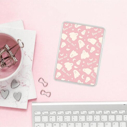15PCS Halloween Pink Inserts Cardstock for 6.8" Kindle Clear Case (11th Gen) - Kindle Accessories Inserts, Cute Spooky Ghost Pumpkin E-Reader Decor Bookish Gift for Book Lovers & Students in Saudi Arabia