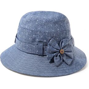 Glamorstar Cloche Hats for Women Vintage Bowler Hat Floral Fedora Bucket Hats in Kuwait