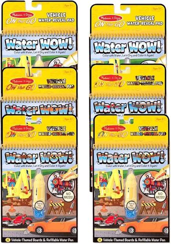 Melissa & Doug On The Go Water Wow! Activity Book, 6-Pack - Vehicles Bundle Toy in Saudi Arabia