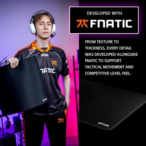 Sony INZONE Mat-F Control-Type Large Cloth Gaming Mousepad, Thick 6mm Cushion, High Friction, 480x400mm, Edge Stitched, SlimFlex Non-Slip Rubber Base, Developed with Fnatic in Saudi Arabia