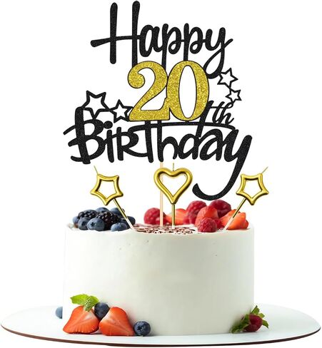 زخرفة كعكة عيد الميلاد الرابعة والأربعين ، نجم القلب شمعة شمعة بريق الكعكة توبيبر لعيد الميلاد الذكرى السنوية in Kuwait