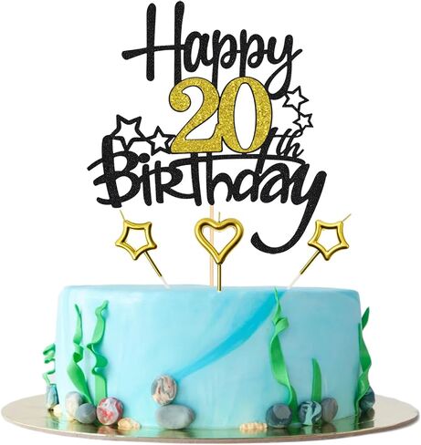 زخرفة كعكة عيد الميلاد الرابعة والأربعين ، نجم القلب شمعة شمعة بريق الكعكة توبيبر لعيد الميلاد الذكرى السنوية in Kuwait