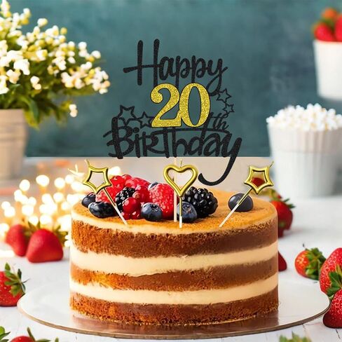 زخرفة كعكة عيد الميلاد الرابعة والأربعين ، نجم القلب شمعة شمعة بريق الكعكة توبيبر لعيد الميلاد الذكرى السنوية in Kuwait