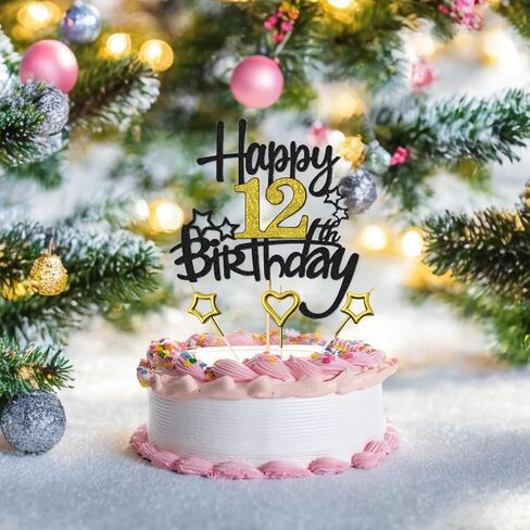 45th Birthday Cake Decoration, Heart Star Birthday Candle Glitter Cake Topper for Birthday Anniversary Theme Party Cake Bunting Decor Supplies in Saudi Arabia