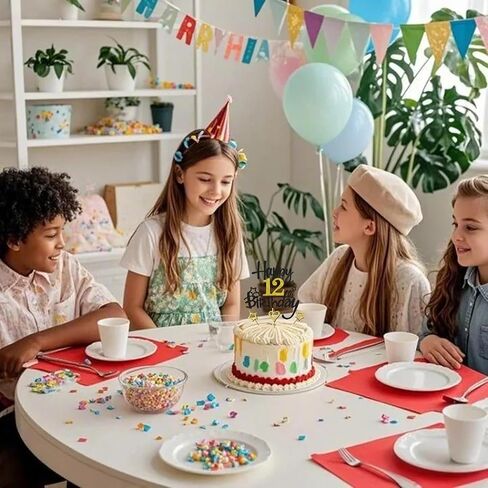 45th Birthday Cake Decoration, Heart Star Birthday Candle Glitter Cake Topper for Birthday Anniversary Theme Party Cake Bunting Decor Supplies in Saudi Arabia