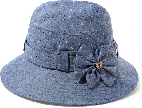 Glamorstar Cloche Hats for Women Vintage Bowler Hat Floral Fedora Bucket Hats in Kuwait