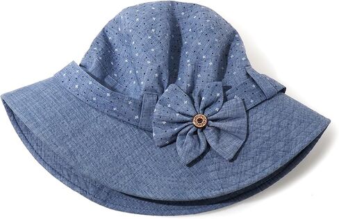 Glamorstar Cloche Hats for Women Vintage Bowler Hat Floral Fedora Bucket Hats in Kuwait