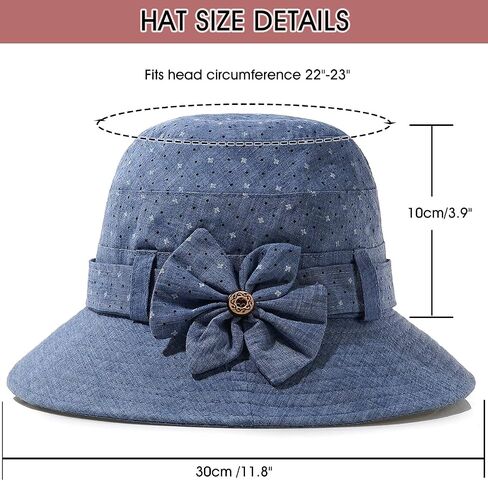 Glamorstar Cloche Hats for Women Vintage Bowler Hat Floral Fedora Bucket Hats in Kuwait