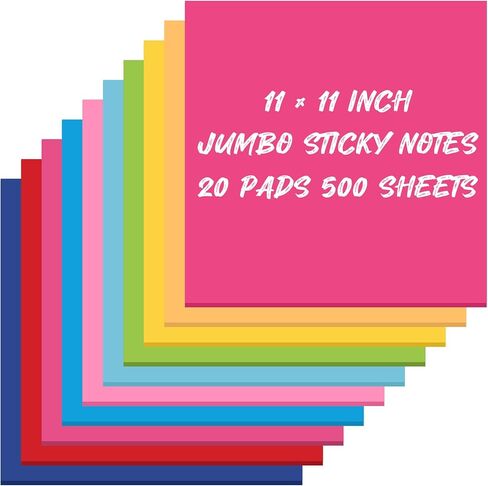 Zubebe 20 PADS 11 × 11 بوصة ملاحظات لزجة كبيرة اللزجة اللامبو in Saudi Arabia