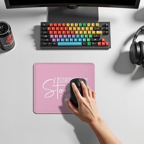 Jesus Praying with Girl Christian Mouse Pad, Christian Jesus Gifts Mouse Pads Mousepad for Desk Office Computers Laptop, Religious Office Supplies Desk Decor Accessories, 9.5x7.9 Inch in Saudi Arabia