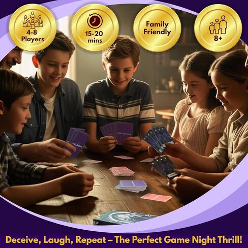 A Strategic Social Deduction Card Game | Hidden Roles, Deception & Bluffing | Kids and Adults Card Game | Exciting Party & Family Game for 4-8 Players, Ages 8+ in Saudi Arabia