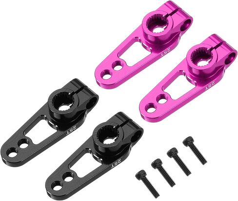 Meccanixity 4 PCS Aluminium Aluminium 25t Arm Servo Arm Horn for DIY RC Car/Boat/Airplane Boat Assories ، Purple/Red in Saudi Arabia